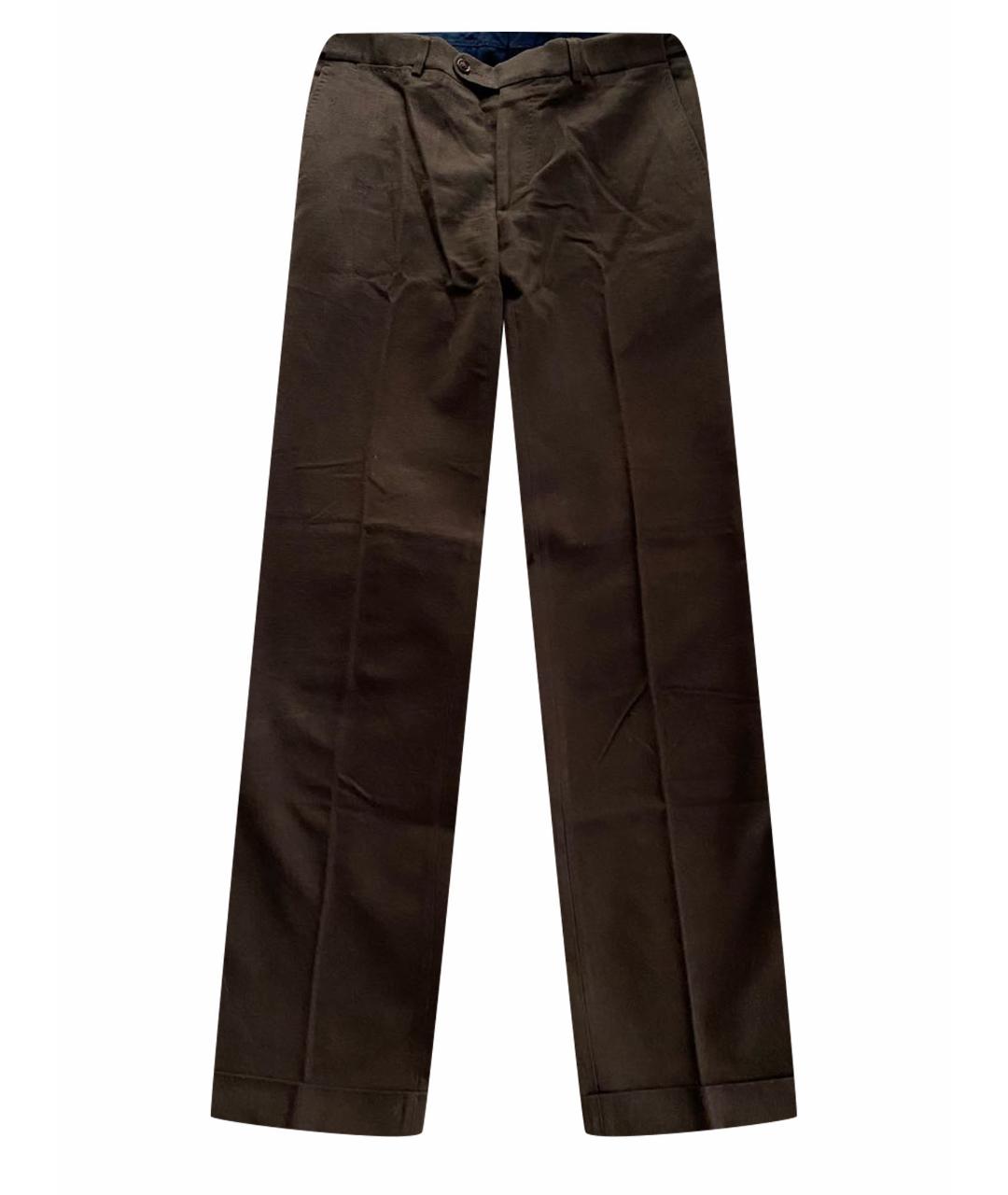 CH CAROLINA HERRERA Коричневые хлопковые повседневные брюки, фото 1