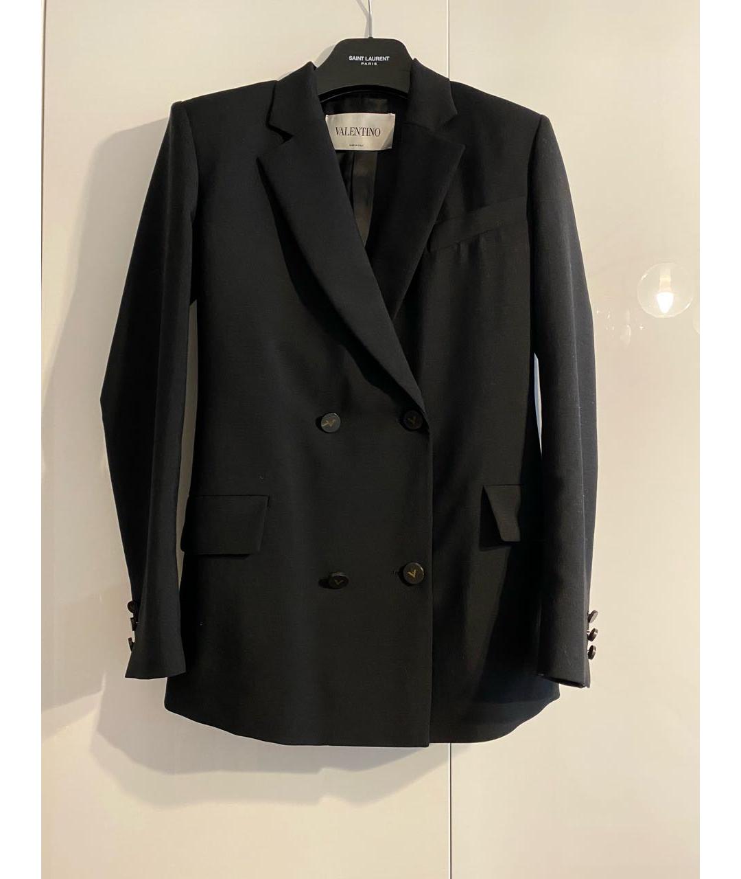 VALENTINO Черный шерстяной жакет/пиджак, фото 2