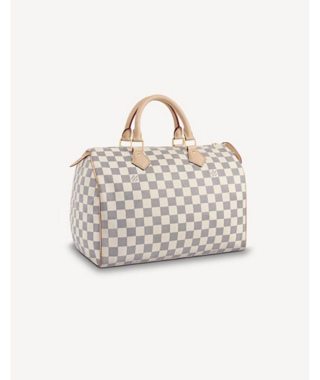 LOUIS VUITTON Белая сумка тоут из искусственной кожи, фото 8