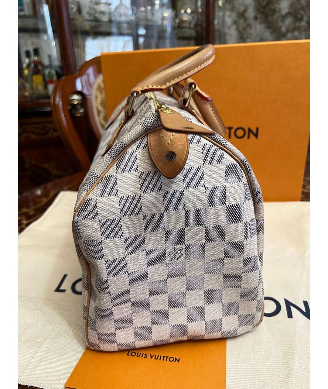 LOUIS VUITTON Белая сумка тоут из искусственной кожи, фото 3