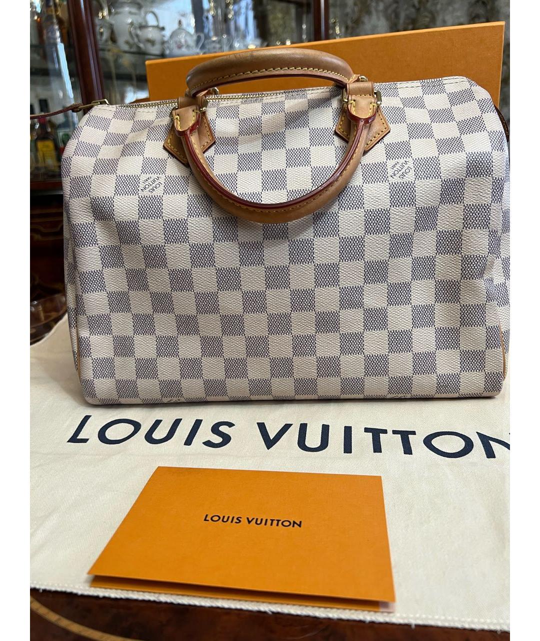 LOUIS VUITTON Белая сумка тоут из искусственной кожи, фото 2