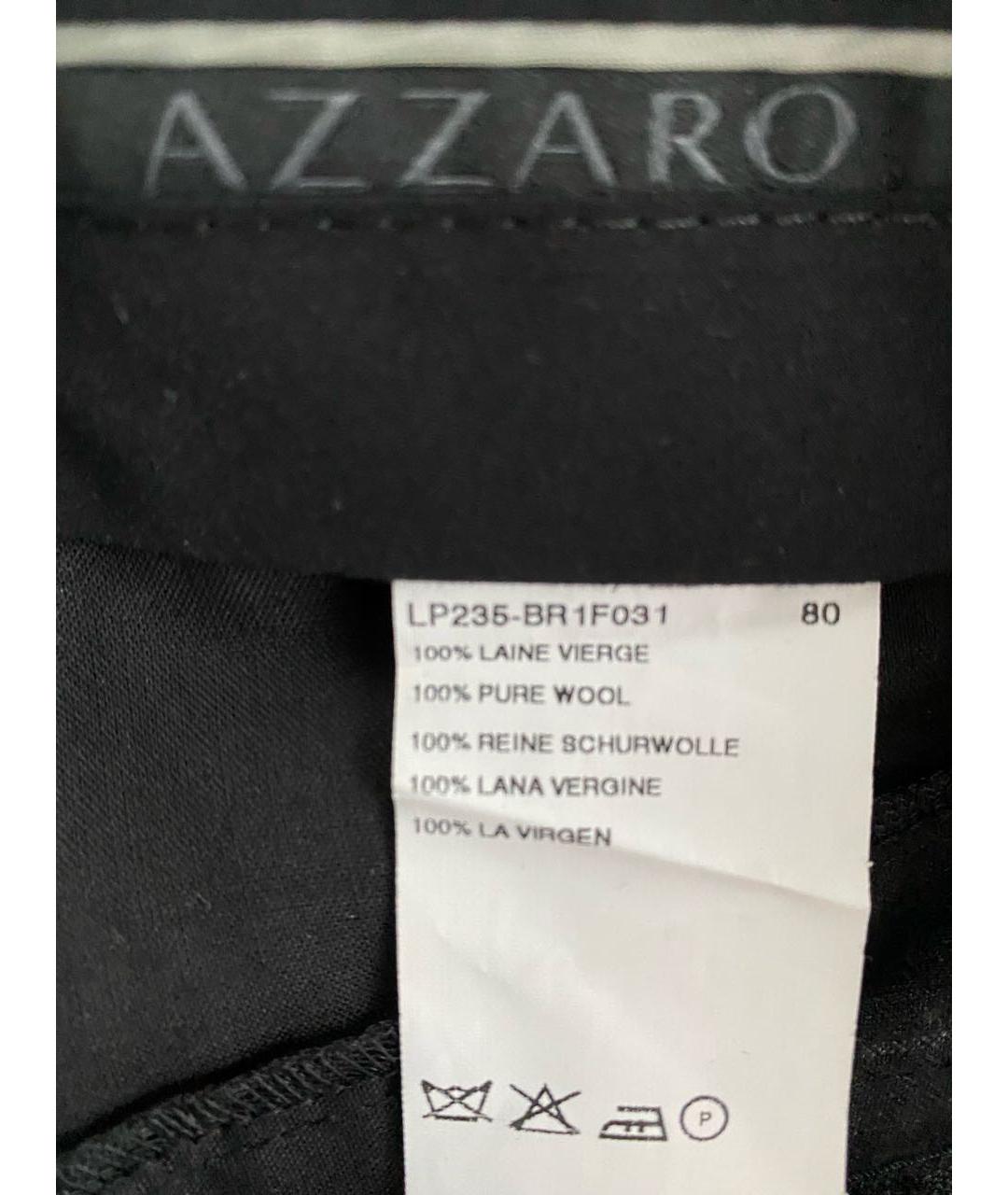 AZZARO Антрацитовые шерстяные классические брюки, фото 4