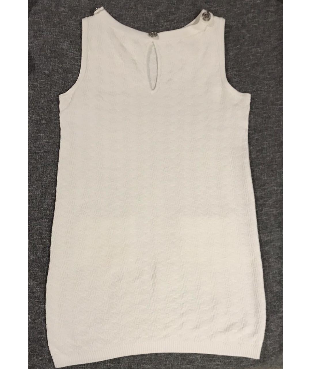 CHANEL PRE-OWNED Белое хлопковое повседневное платье, фото 2