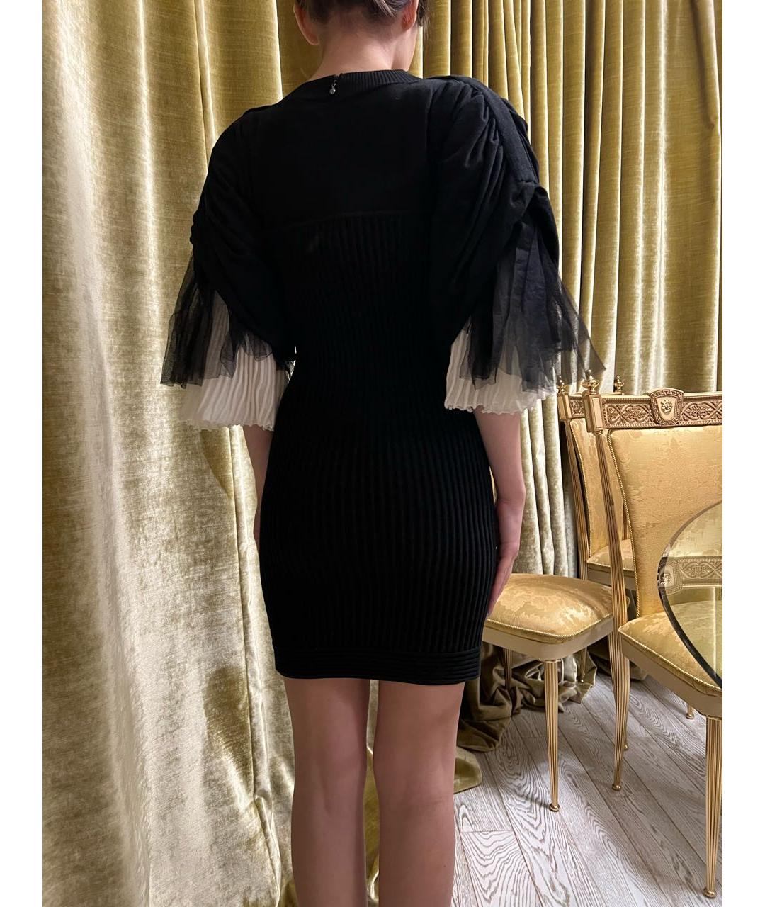 CHANEL Черное хлопко-эластановое коктейльное платье, фото 2