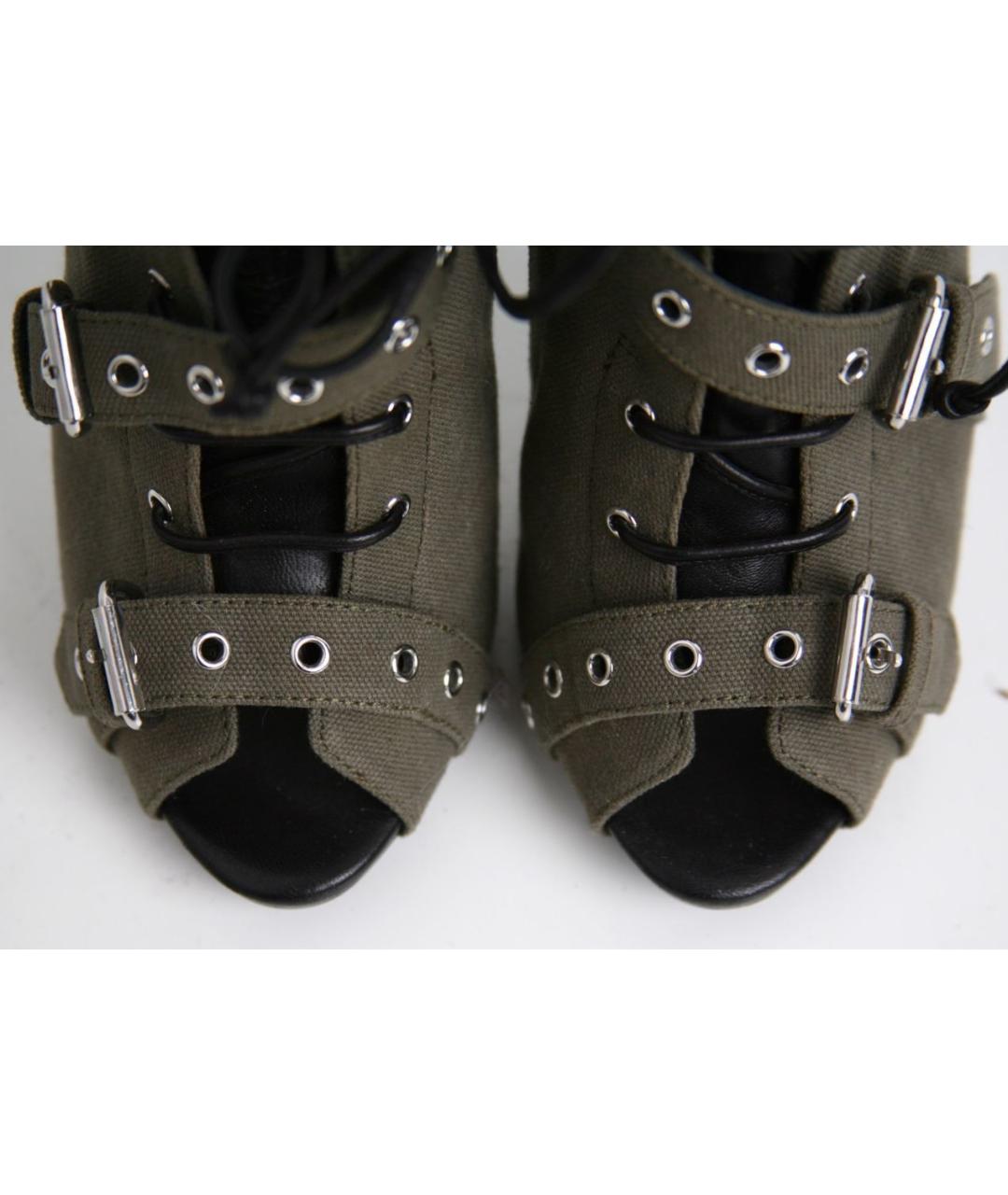 GIUSEPPE ZANOTTI DESIGN Хаки текстильные ботильоны, фото 4