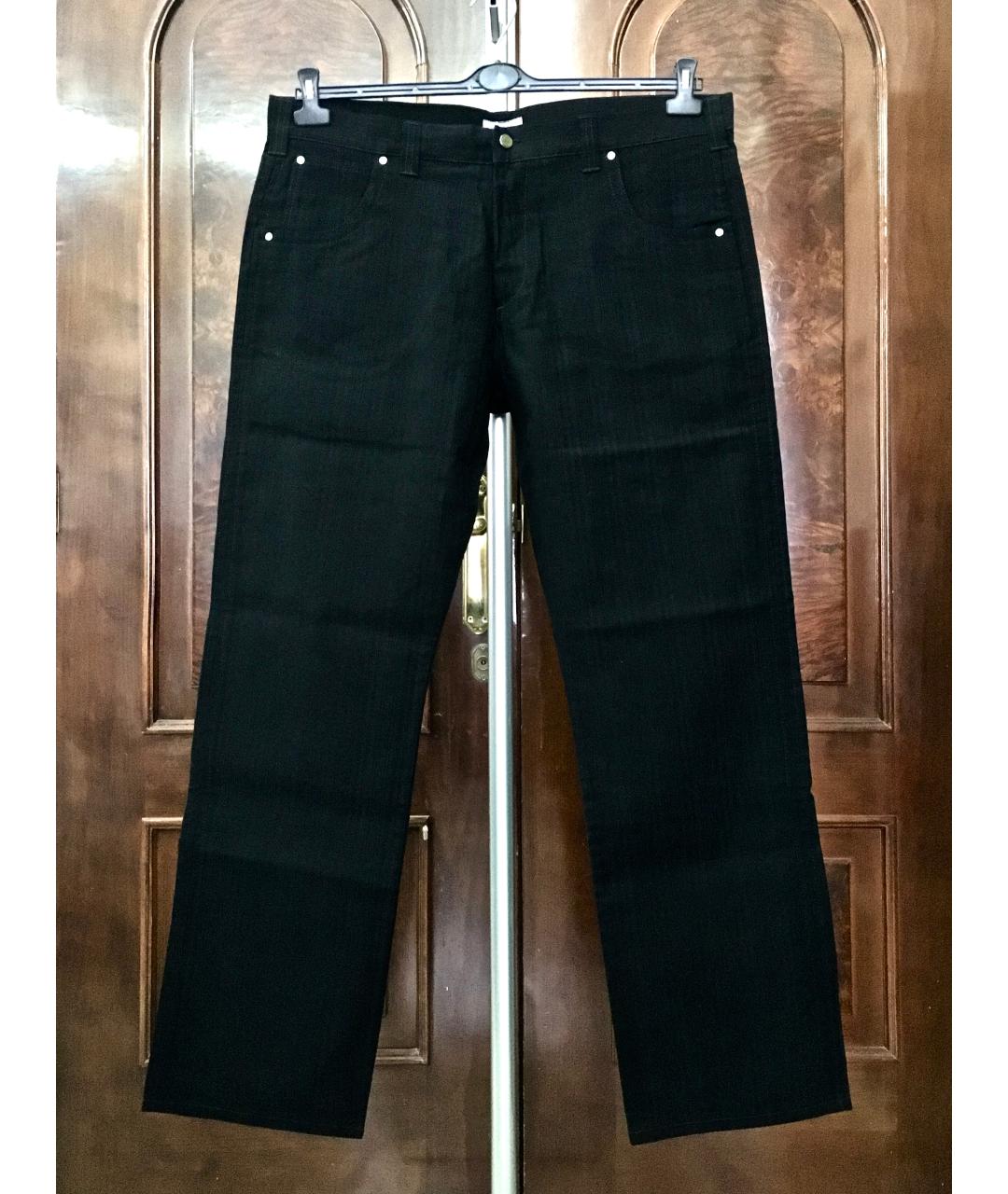 BILANCIONI Черные хлопковые прямые джинсы, фото 10