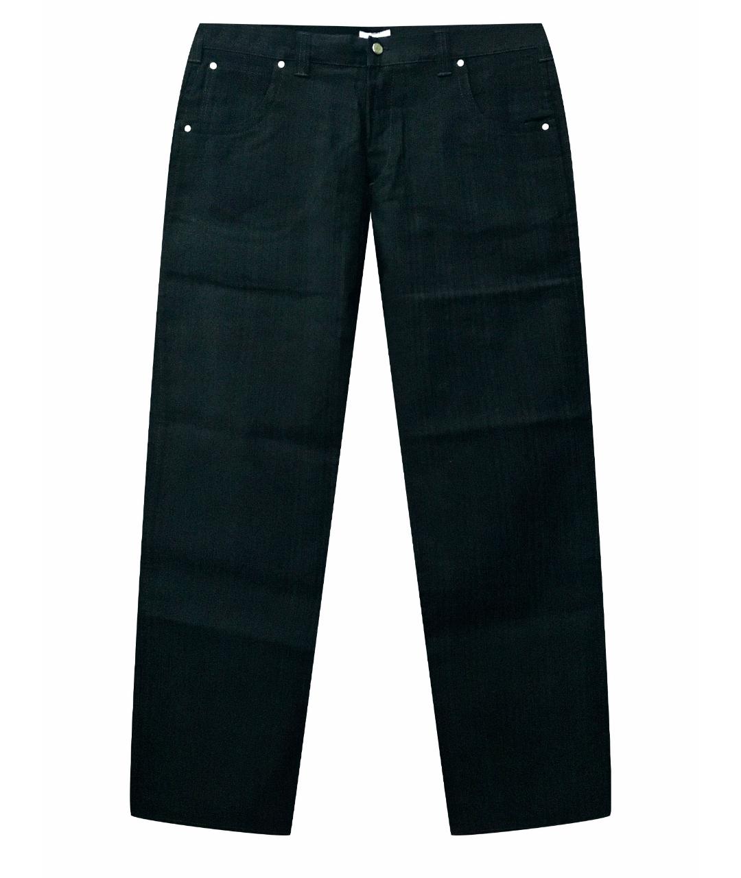 BILANCIONI Черные хлопковые прямые джинсы, фото 1