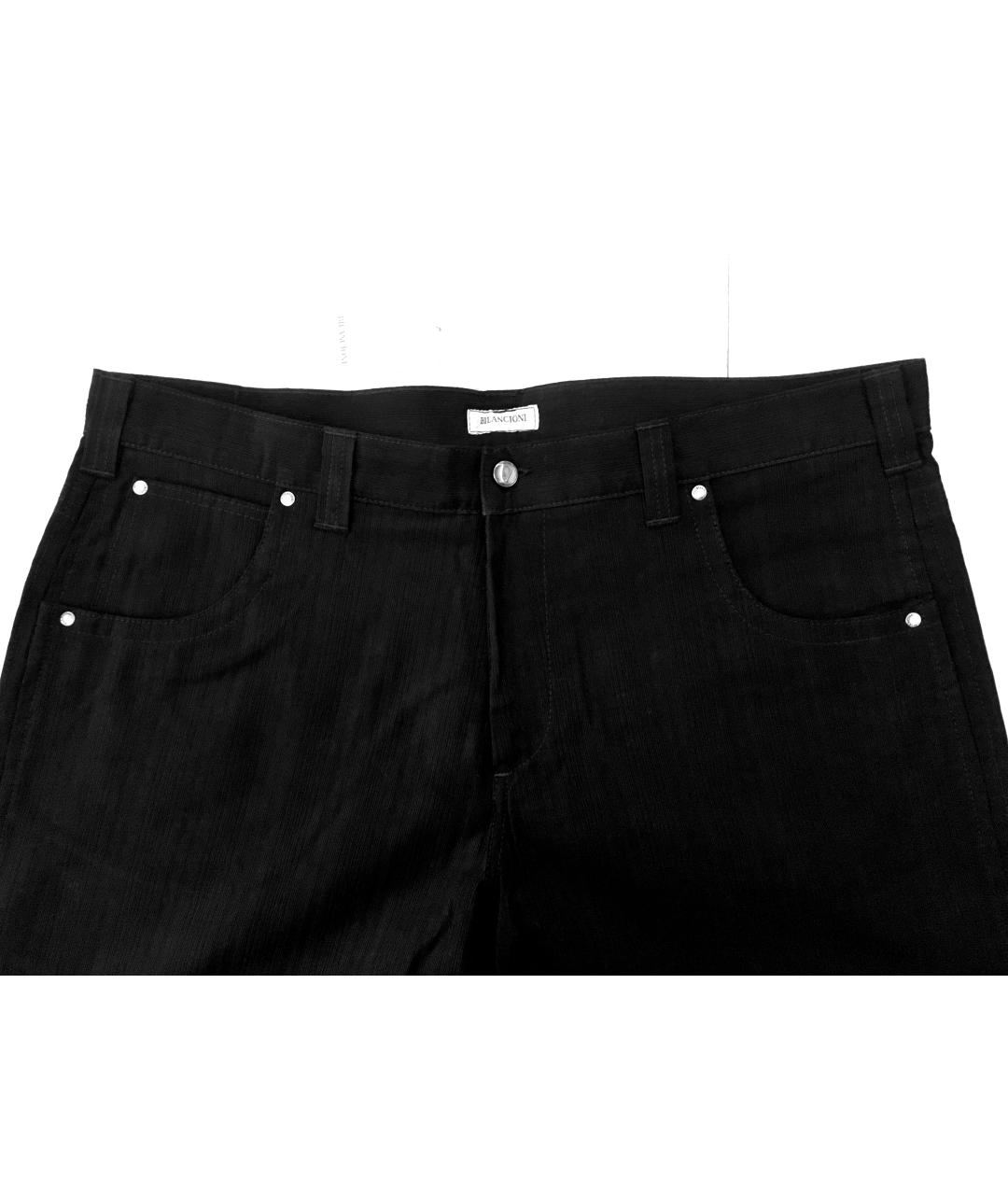 BILANCIONI Черные хлопковые прямые джинсы, фото 7