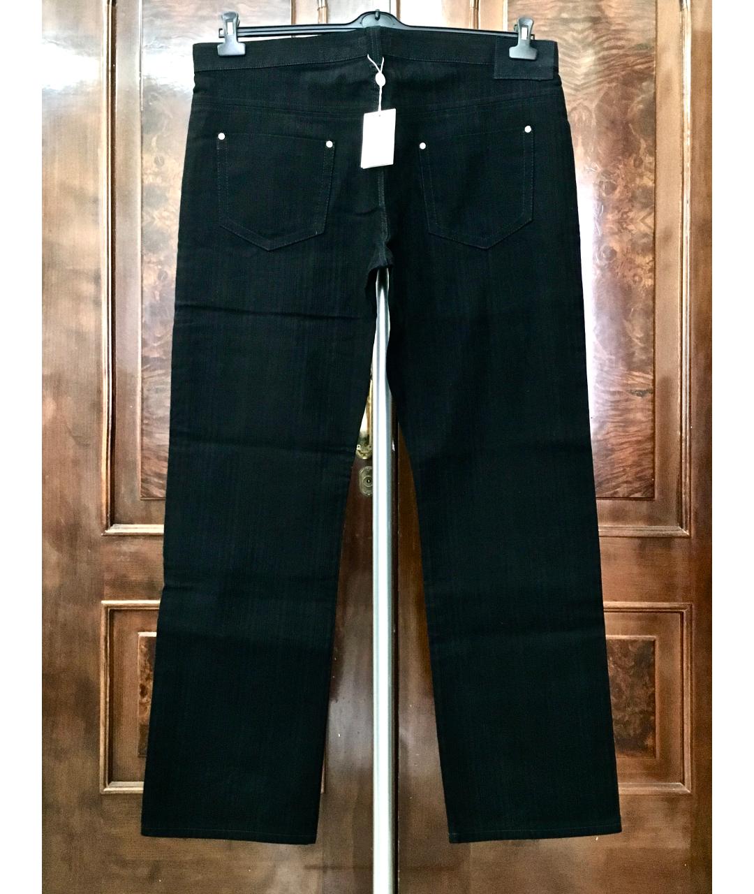 BILANCIONI Черные хлопковые прямые джинсы, фото 4
