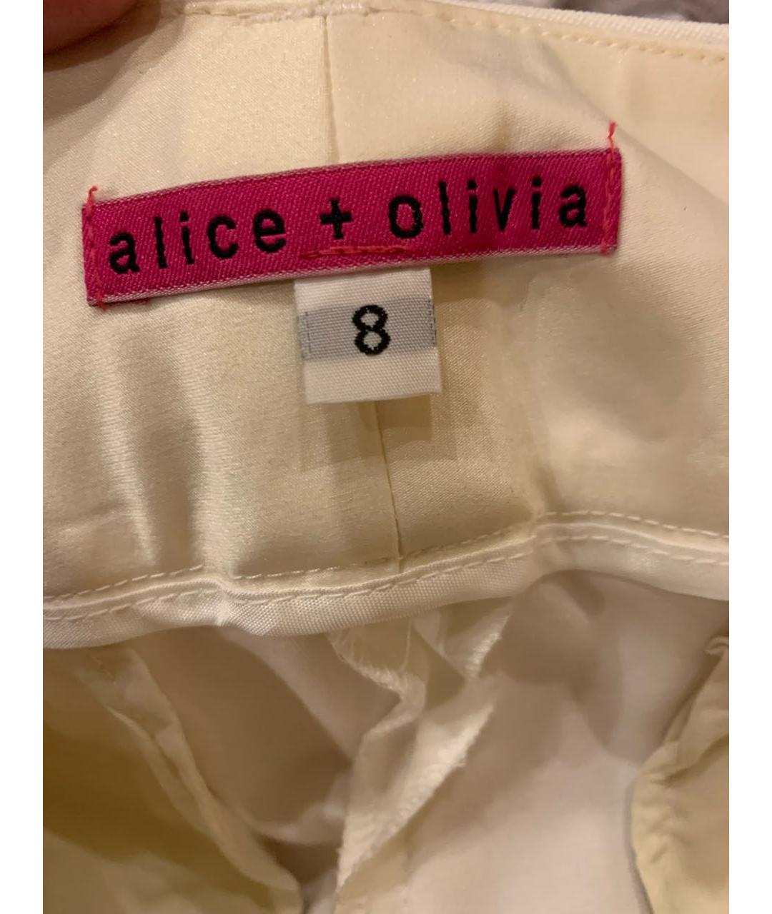ALICE+OLIVIA Белые брюки широкие, фото 3