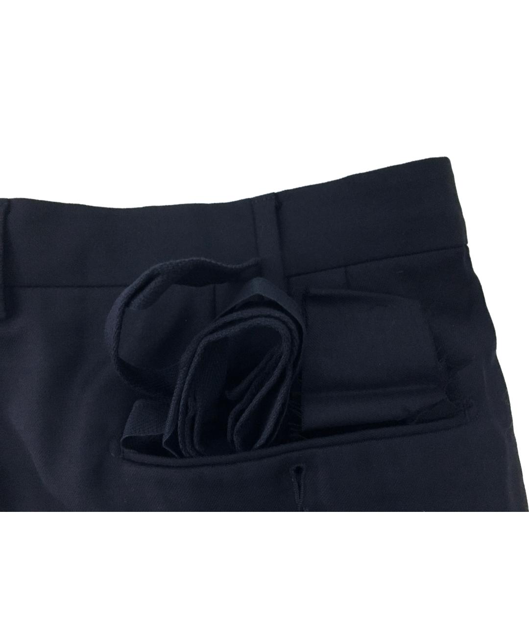 ERMENEGILDO ZEGNA Темно-синие шерстяные классические брюки, фото 7