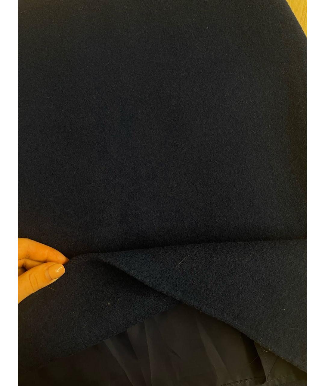 MAX MARA Синяя кашемировая юбка мини, фото 4