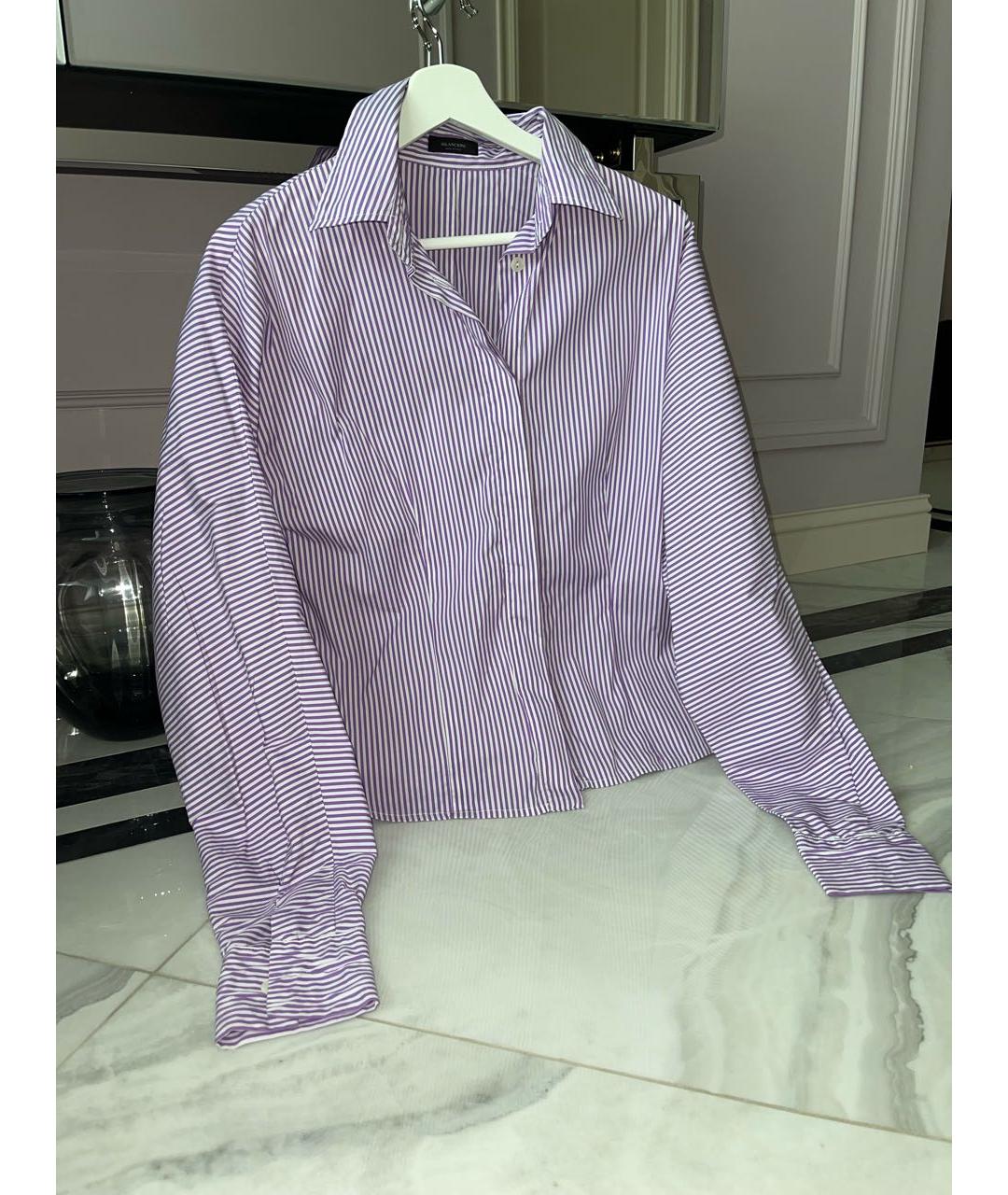 BILANCIONI Фиолетовая хлопковая рубашка, фото 4