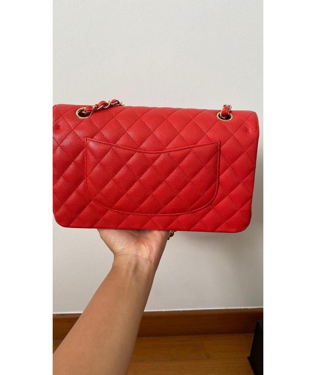 CHANEL Красная кожаная сумка тоут, фото 3