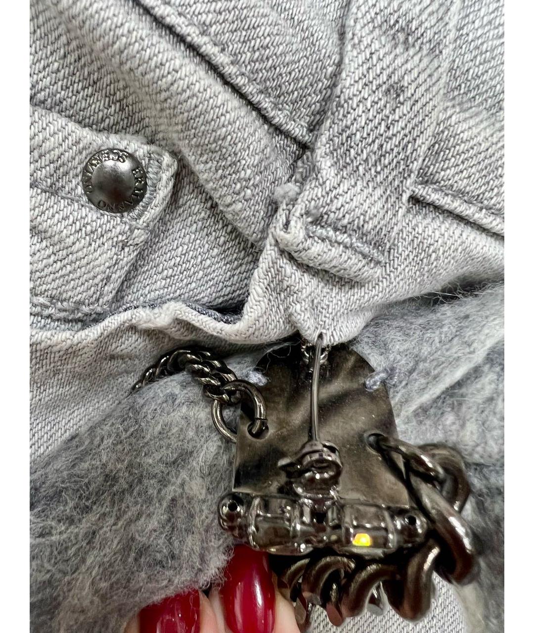 ERMANNO SCERVINO Серые хлопко-эластановые шорты, фото 7