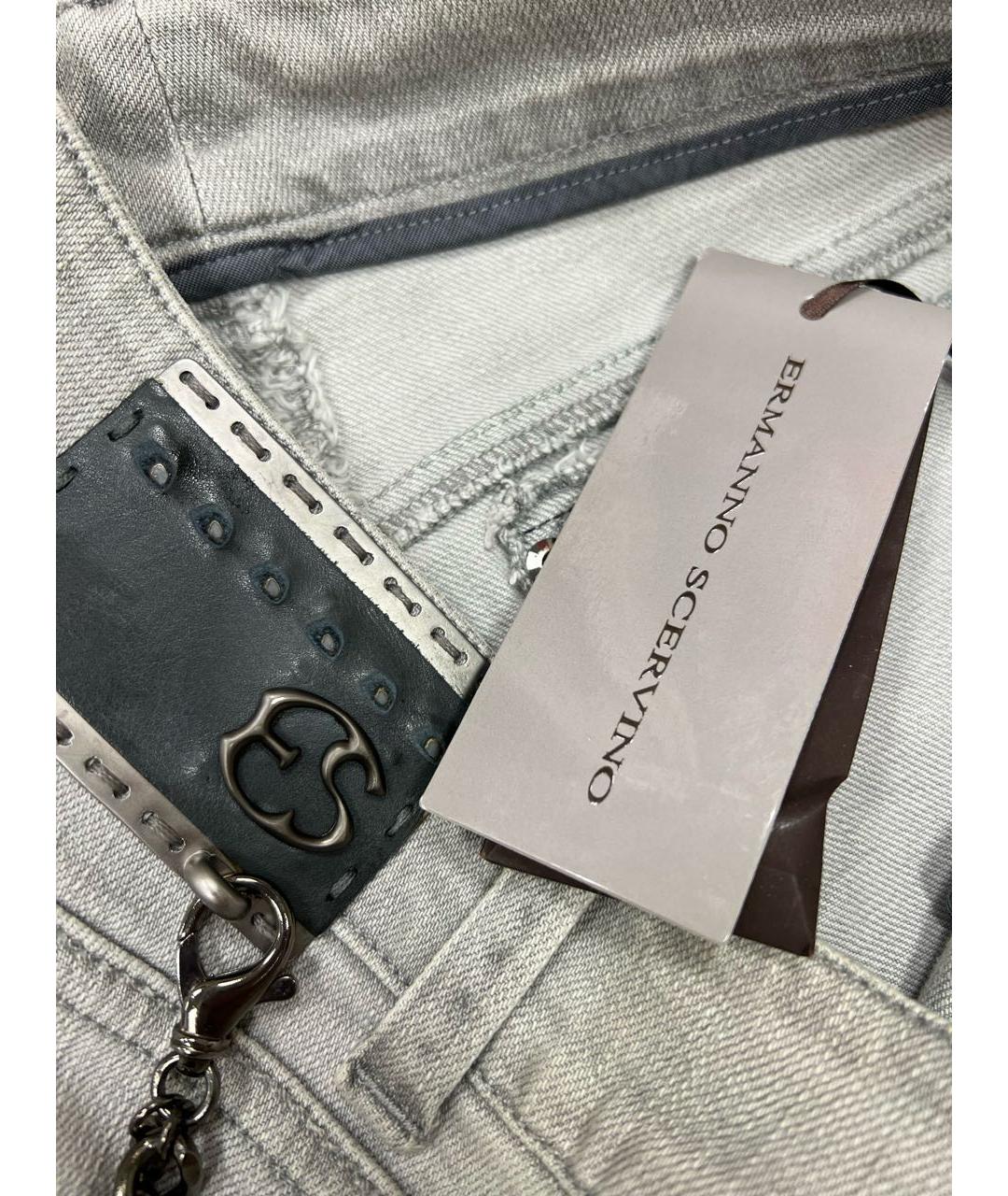 ERMANNO SCERVINO Серые хлопко-эластановые шорты, фото 4