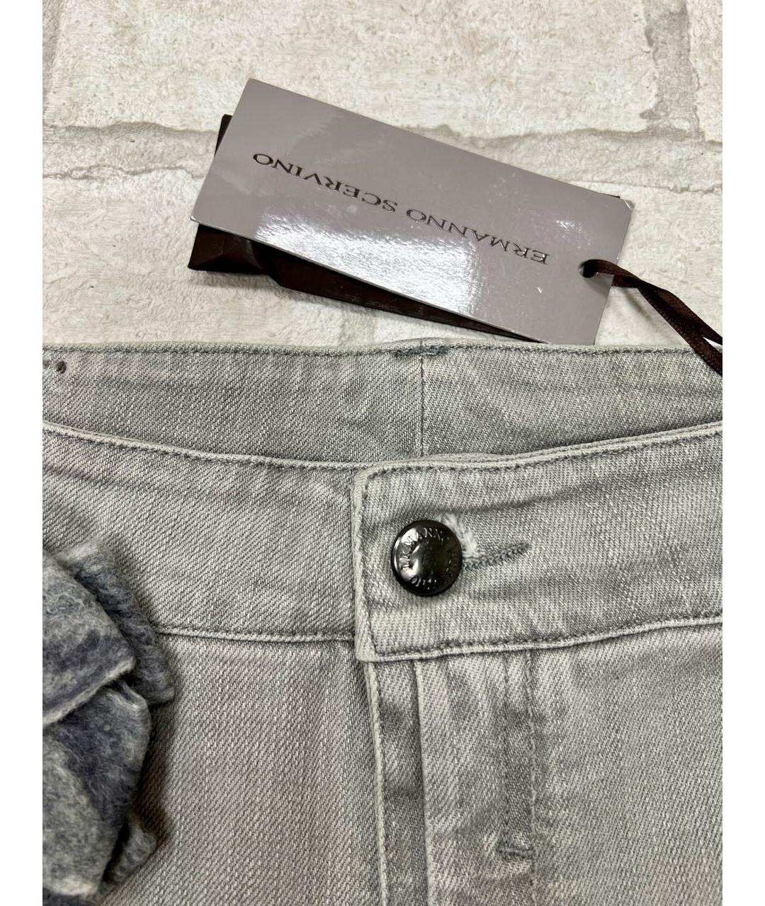 ERMANNO SCERVINO Серые хлопко-эластановые шорты, фото 5