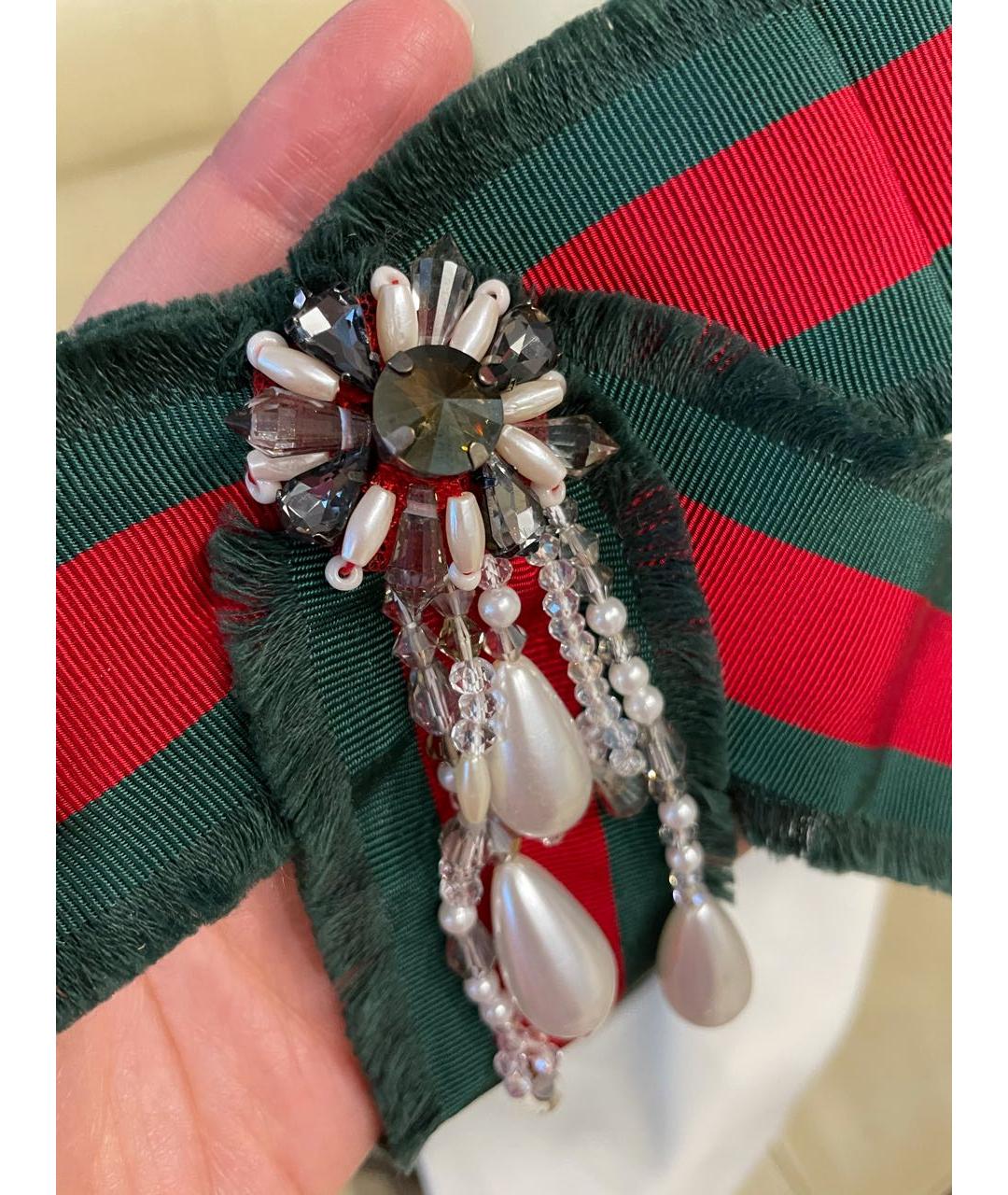 GUCCI Зеленая булавка / брошь, фото 4