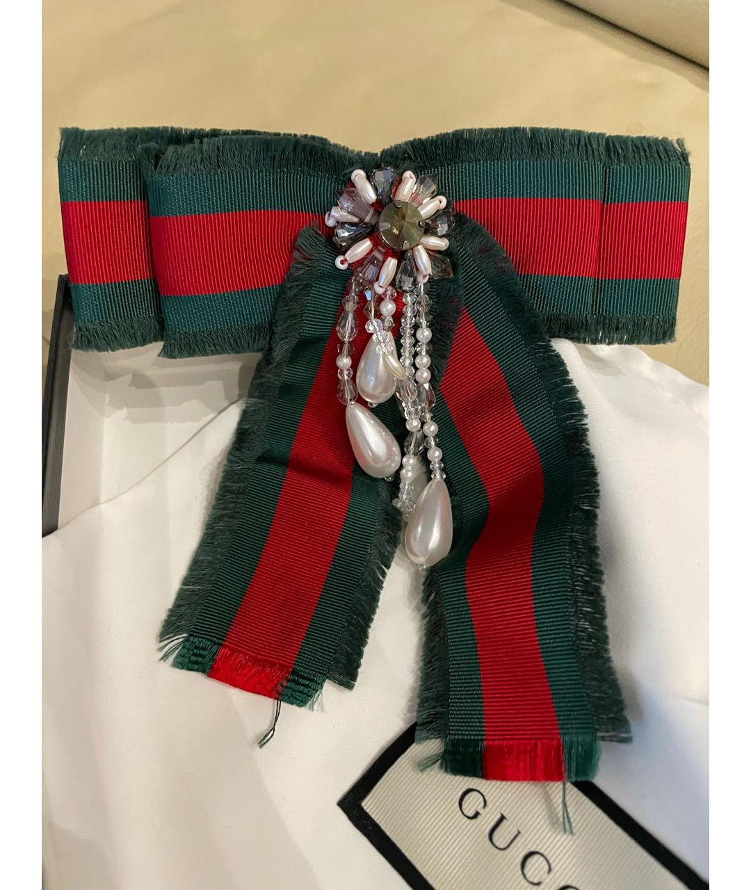 GUCCI Зеленая булавка / брошь, фото 8