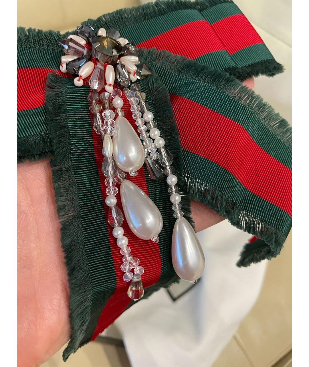 GUCCI Зеленая булавка / брошь, фото 3