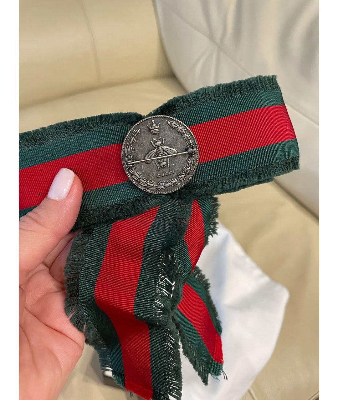 GUCCI Зеленая булавка / брошь, фото 6