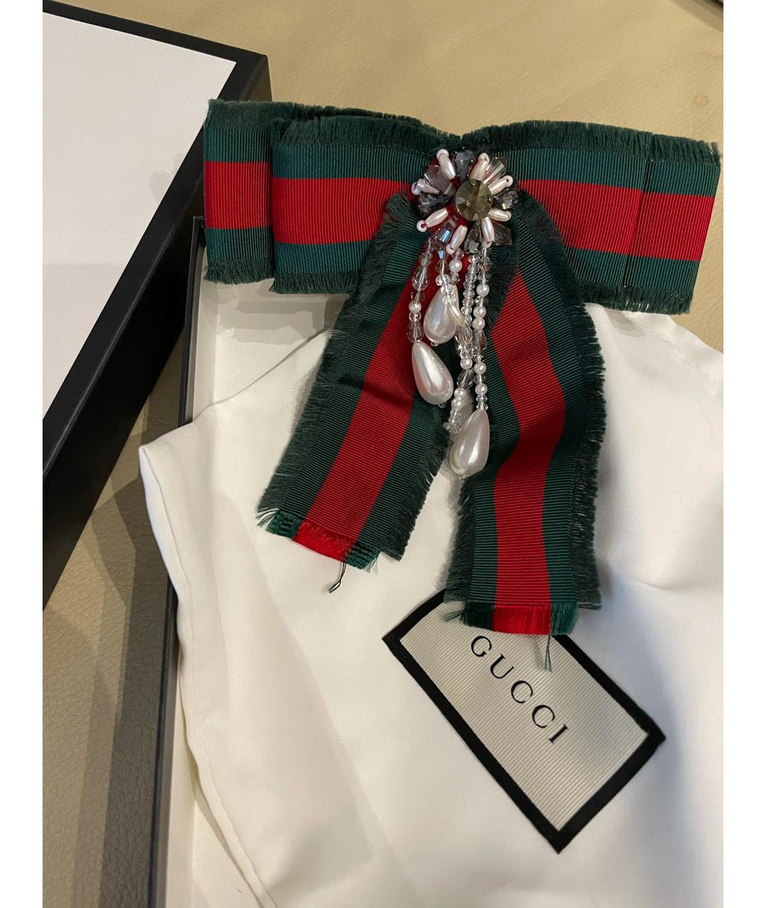 GUCCI Зеленая булавка / брошь, фото 2