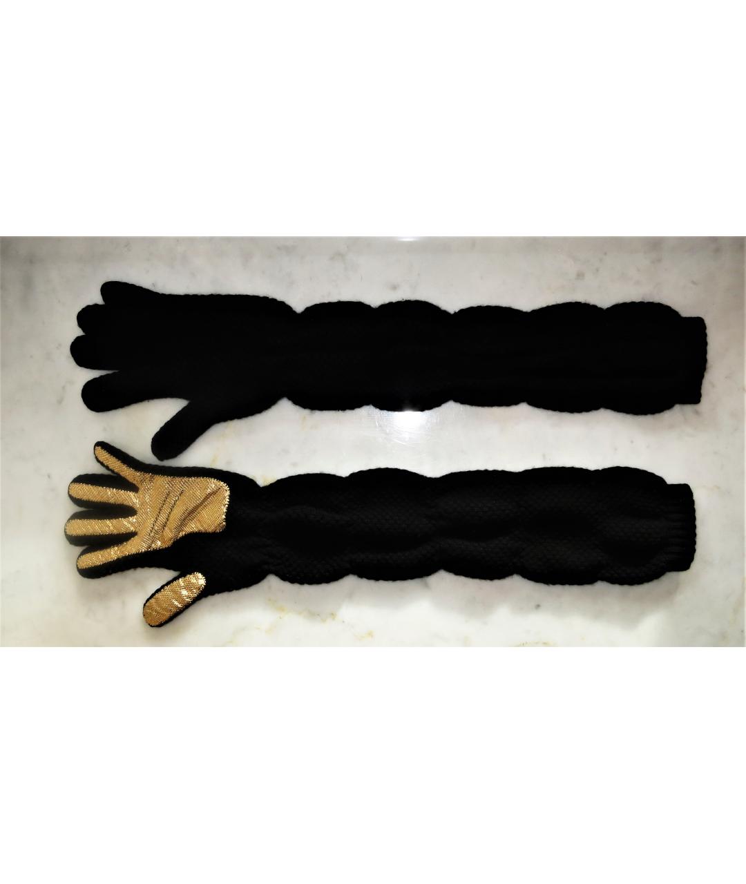 ROCHAS Черные шерстяные перчатки, фото 3