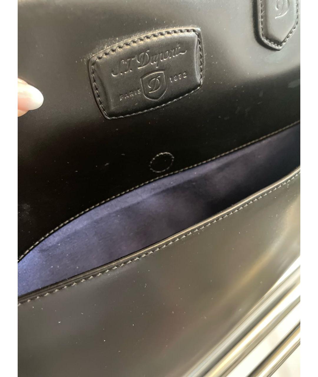 DUPONT Черный кожаный портфель, фото 6