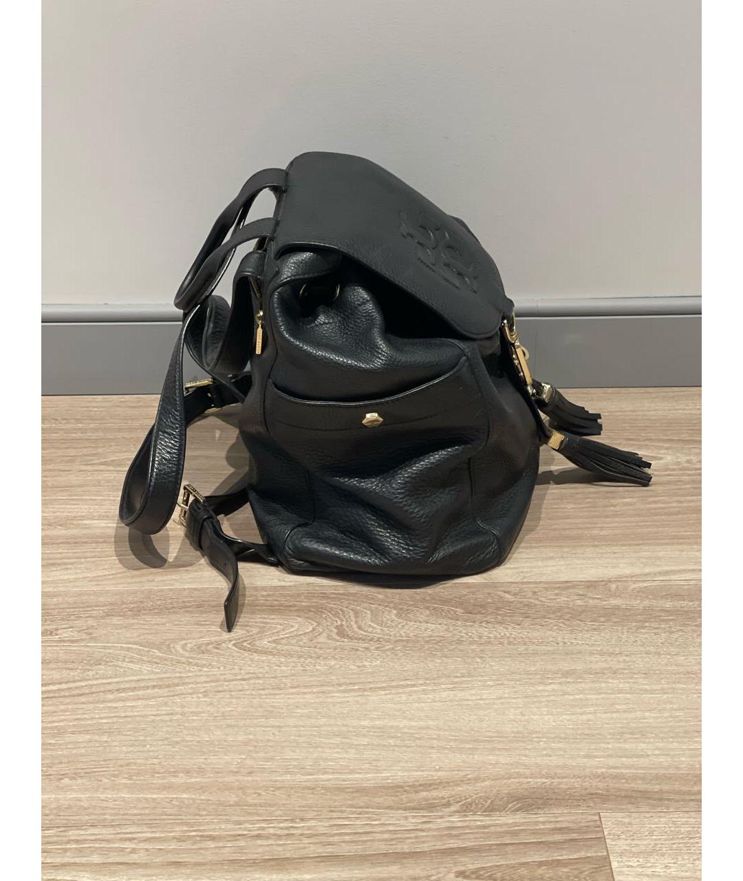 TORY BURCH Черный кожаный рюкзак, фото 2