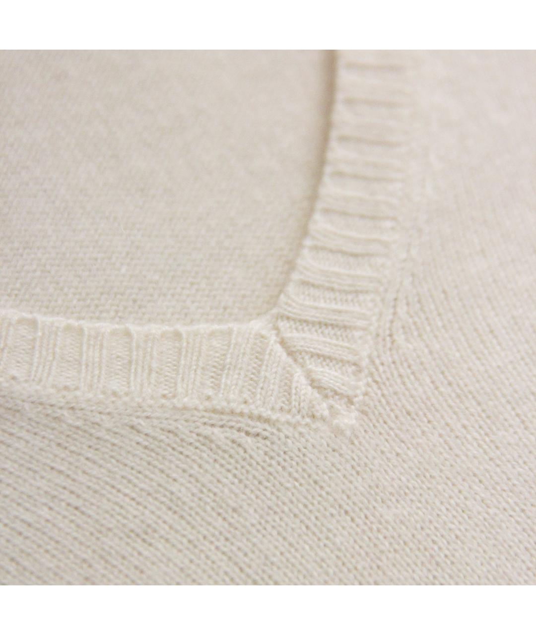 BRUNELLO CUCINELLI Белый кашемировый джемпер / свитер, фото 5