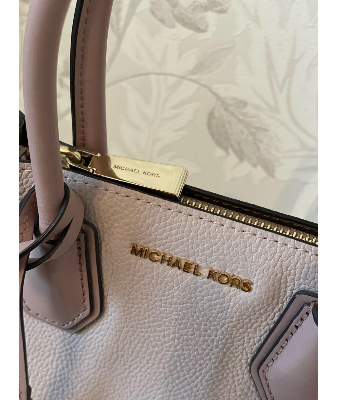 MICHAEL KORS Розовая кожаная сумка тоут, фото 5