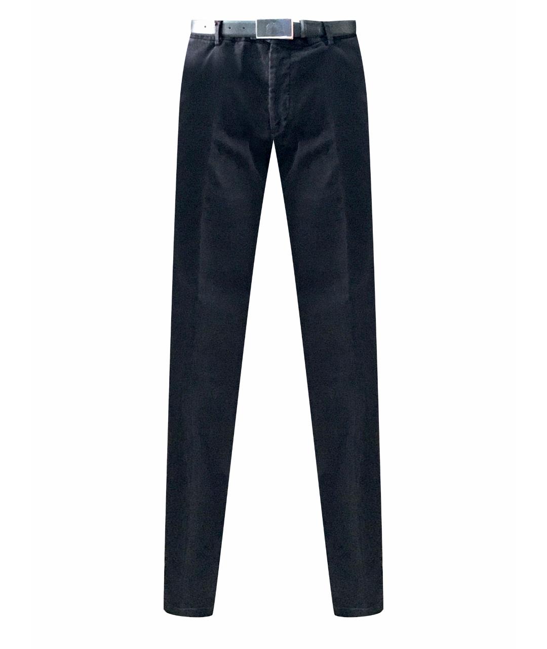 BILANCIONI Черные хлопко-эластановые повседневные брюки, фото 1