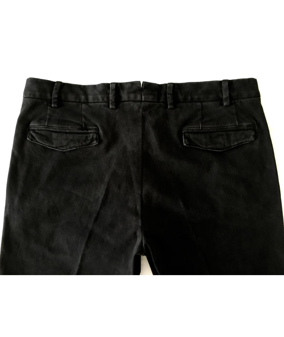 BILANCIONI Черные хлопко-эластановые повседневные брюки, фото 5