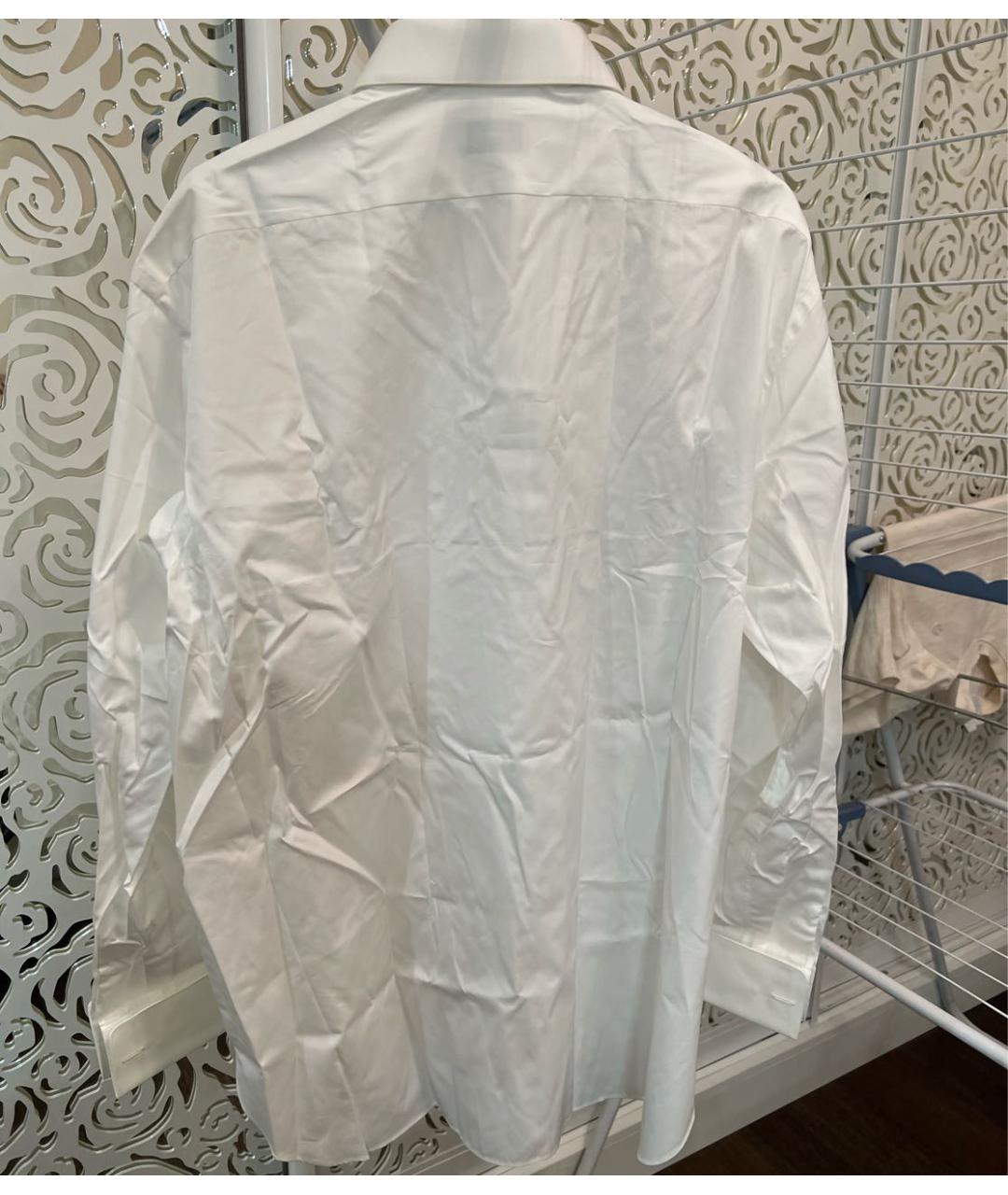 BRIONI Белая хлопковая классическая рубашка, фото 3