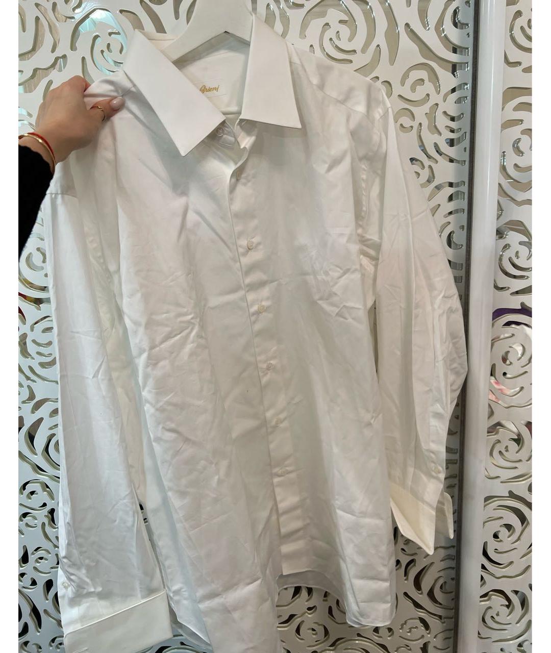 BRIONI Белая хлопковая классическая рубашка, фото 2