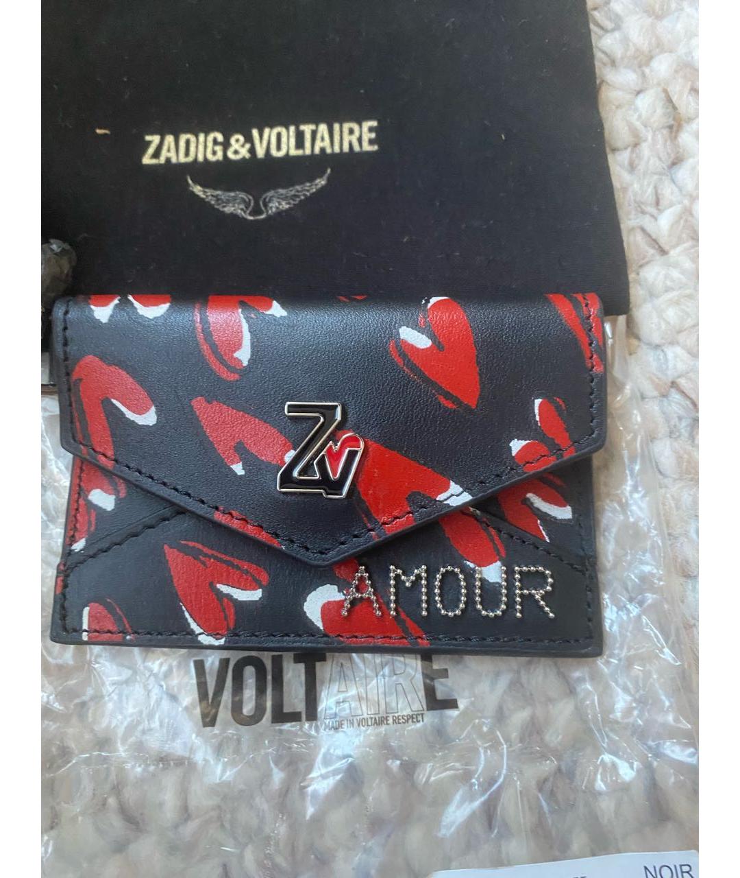 ZADIG & VOLTAIRE Черный кожаный кардхолдер, фото 3