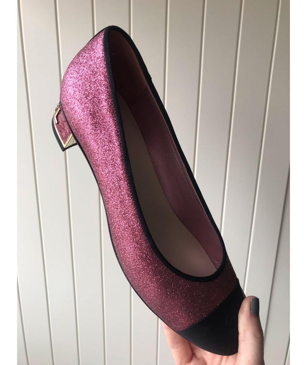 CHANEL PRE-OWNED Розовые кожаные туфли, фото 5
