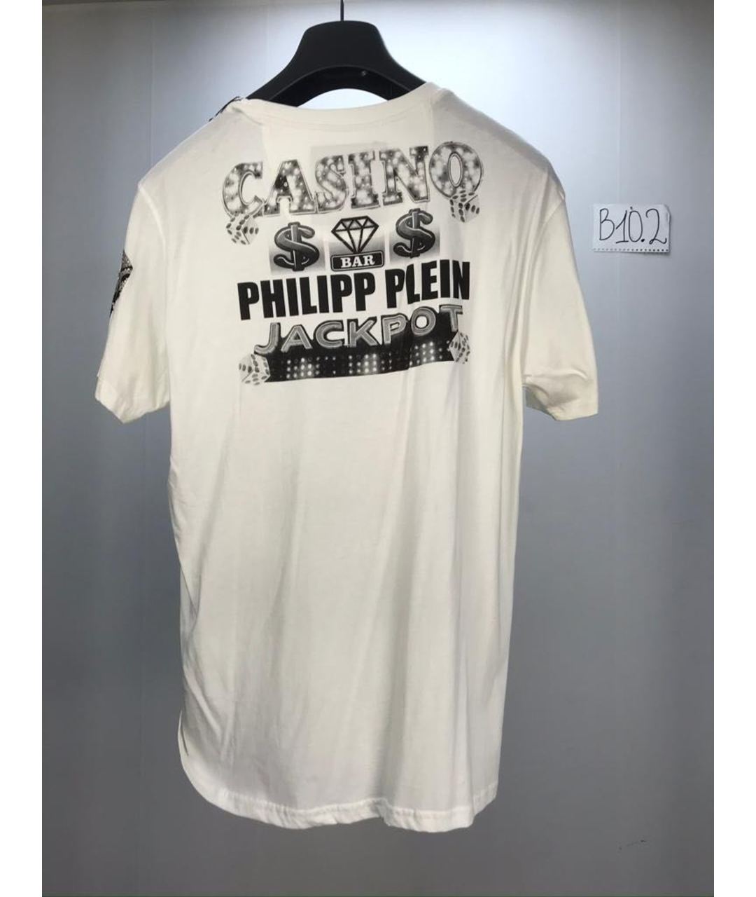 PHILIPP PLEIN Белая хлопковая футболка, фото 2