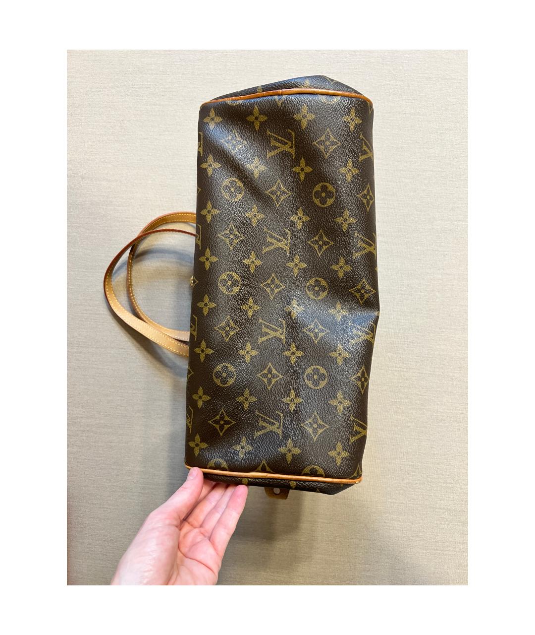 LOUIS VUITTON Коричневая кожаная сумка через плечо, фото 3