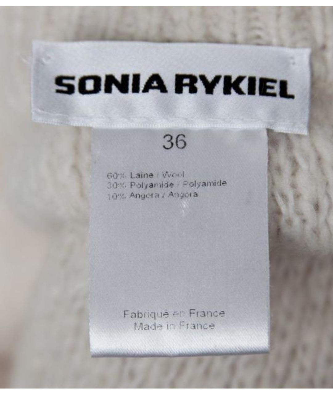 SONIA RYKIEL Белая шерстяная юбка мини, фото 4