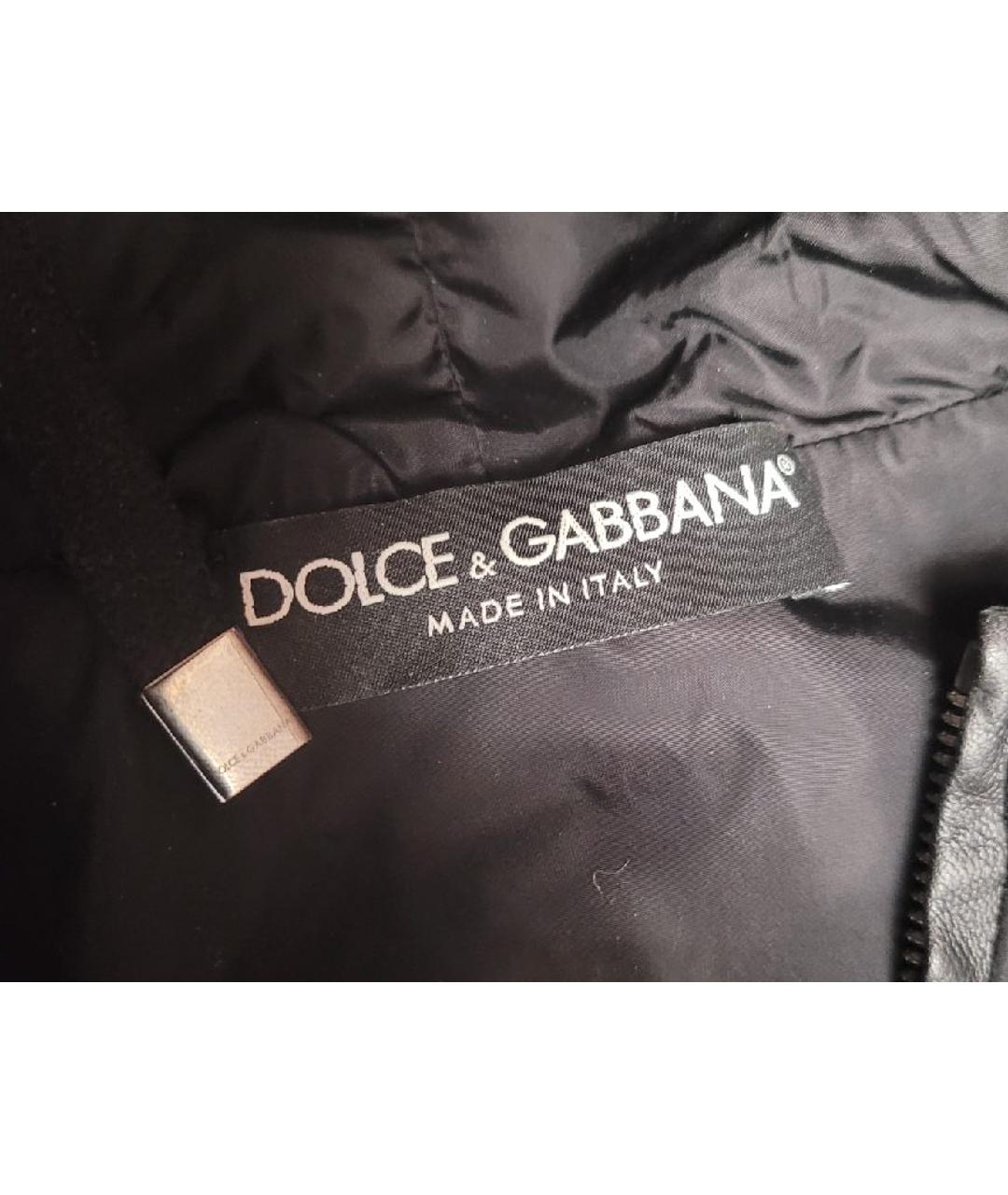 DOLCE&GABBANA Черная полиэстеровая куртка, фото 3