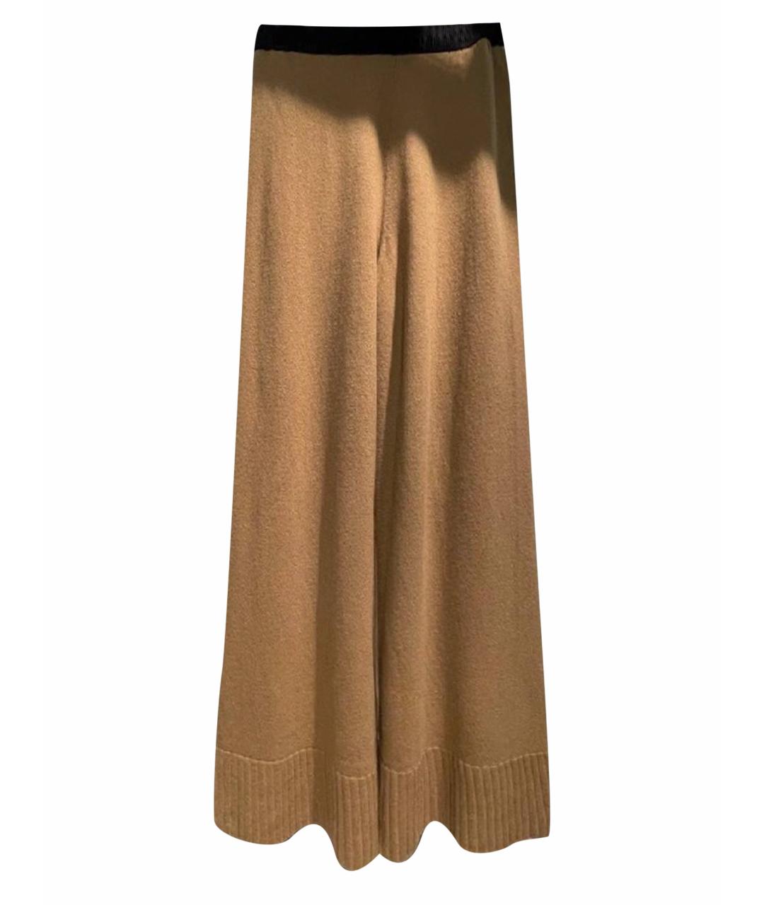 BALLANTYNE Коричневые шерстяные брюки широкие, фото 1