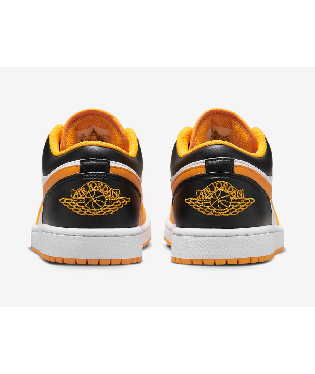 JORDAN Желтые кожаные низкие кроссовки / кеды, фото 4