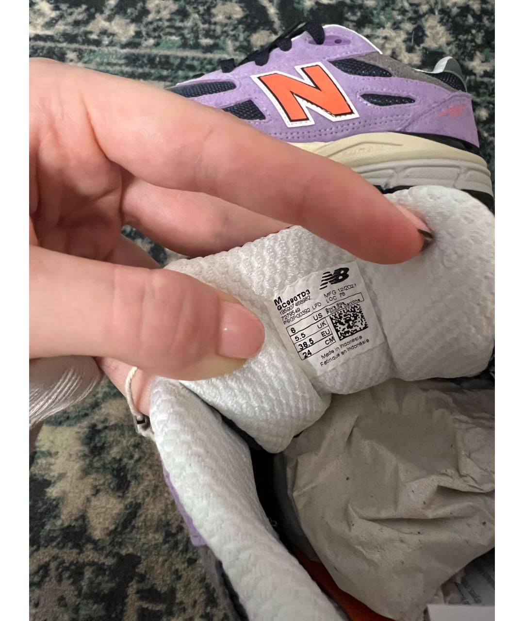 NEW BALANCE Фиолетовые замшевые кроссовки, фото 7