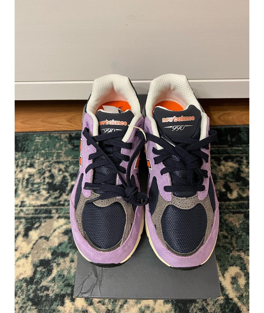 NEW BALANCE Фиолетовые замшевые кроссовки, фото 3