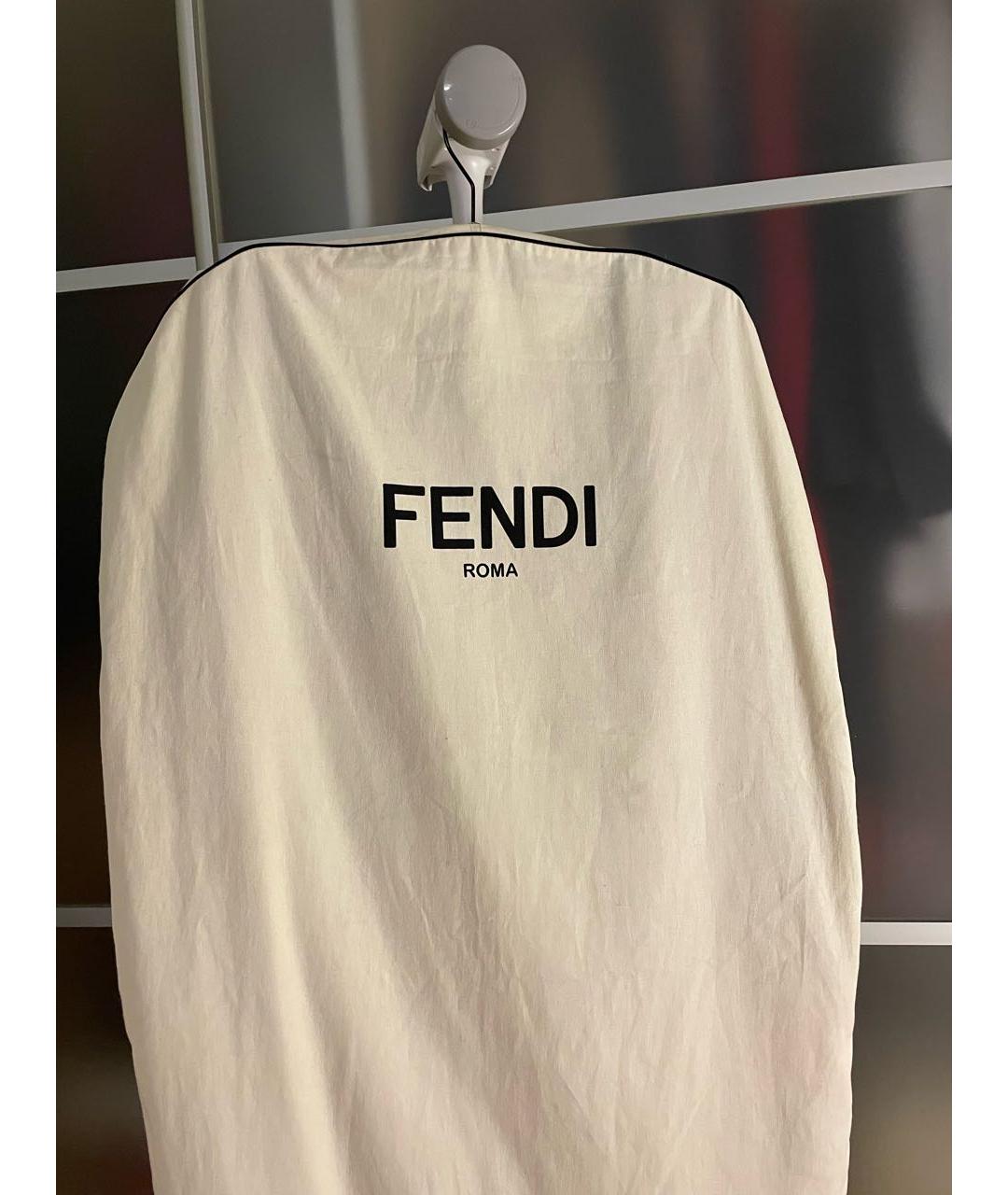 FENDI Красная кожаная юбка миди, фото 8