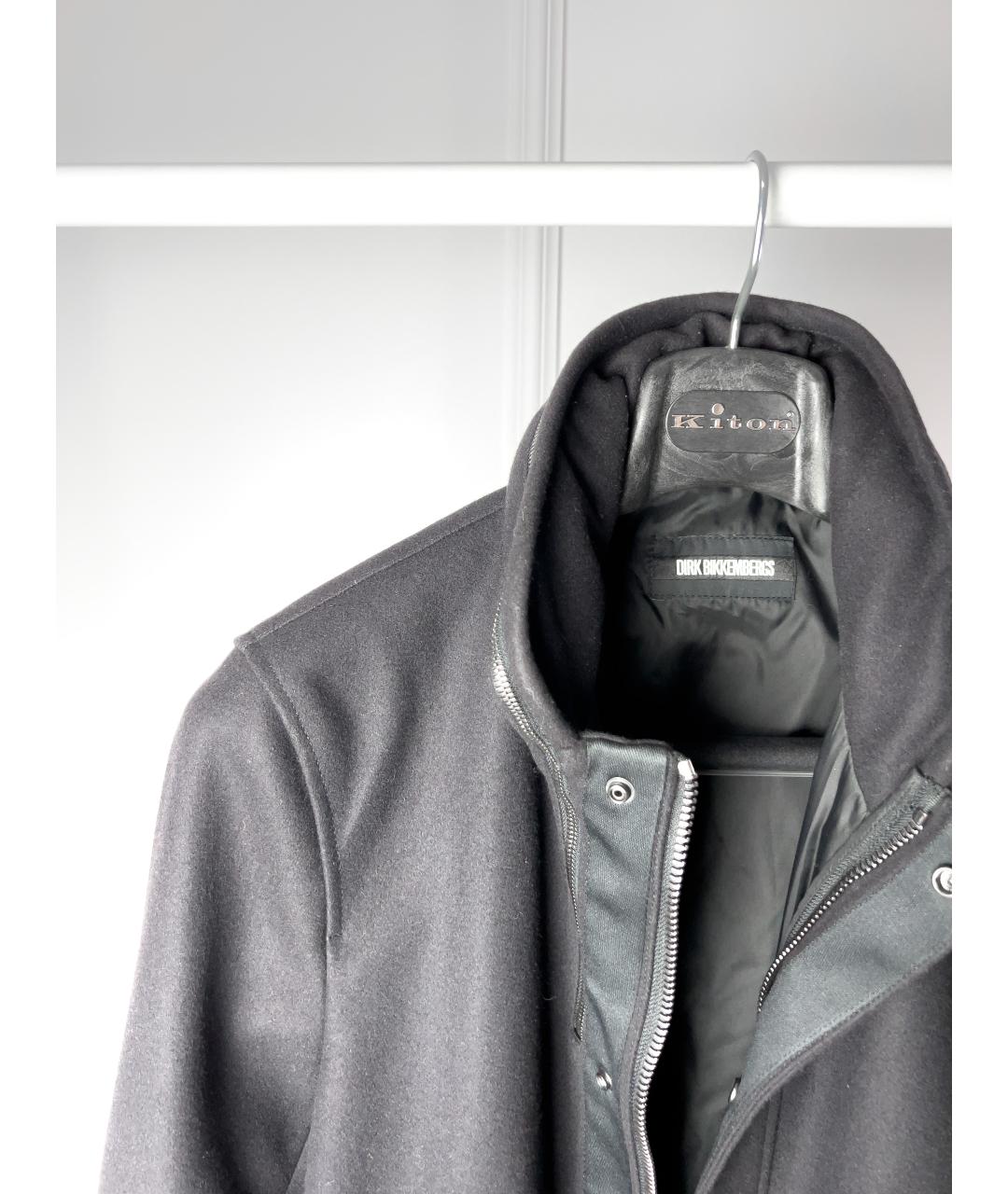 BIKKEMBERGS Черная шерстяная куртка, фото 2