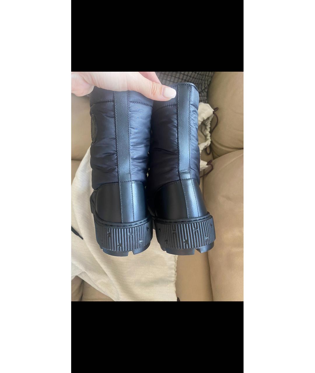 HERMES PRE-OWNED Черные неопреновые ботинки, фото 4
