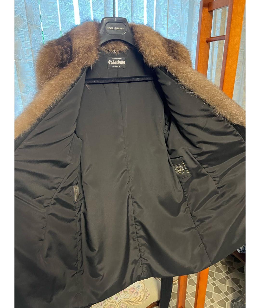 SOBOL Черное кашемировое пальто, фото 4
