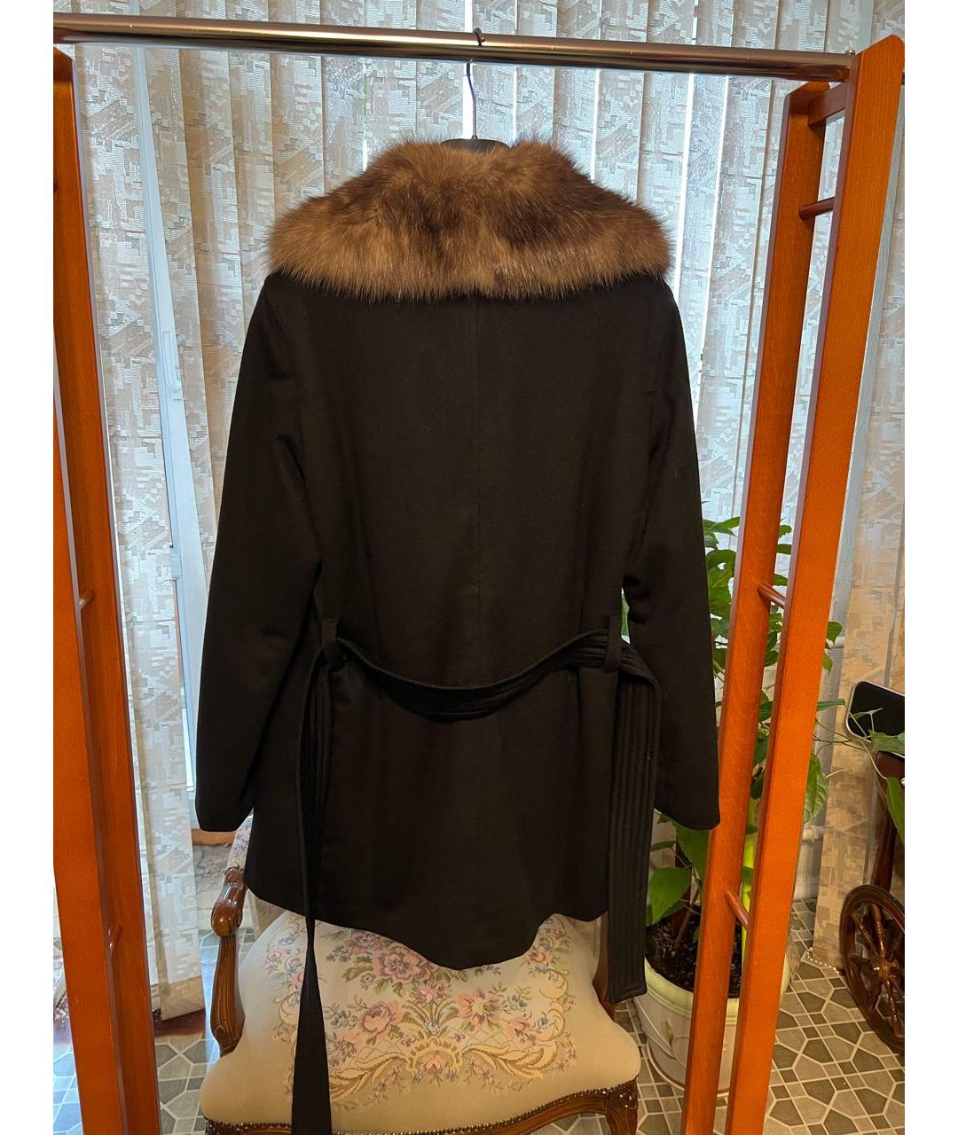SOBOL Черное кашемировое пальто, фото 2